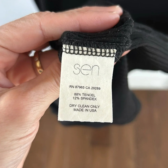 Revolve X Sen TIFF Ribbed Cold Shoulder Dress in Black - Picture 6 of 9